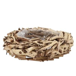 Přírodní květináč věnec z naplaveného dřeva Driflwood - Ø 45*12 cm 710425 obraz