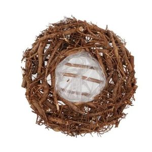 Hnědý květináč věnec z kořenů Root Wood - Ø 30 cm 521386 obraz