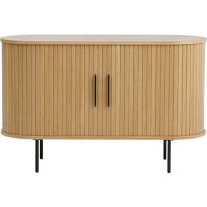 Komoda v dekoru dubu s posuvnými dveřmi v přírodní barvě 120x76x45 cm Nola – Unique Furniture obraz