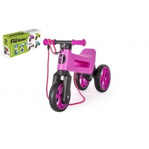 Teddies FUNNY WHEELS Rider SuperSport fialové 2v1+popruh 28/30cm obraz