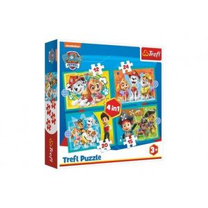 Puzzle 4v1 Šťastný tým Paw Patrol/Tlapková Patrola v krabici 28x28x6cm obraz