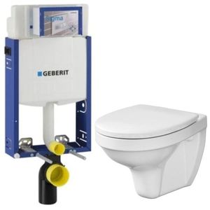 GEBERIT KOMBIFIX ECO, nádržka UP 320 bez tlačítka + WC CERSANIT DELFI + SEDÁTKO 110.302.00.5 DE1 obraz