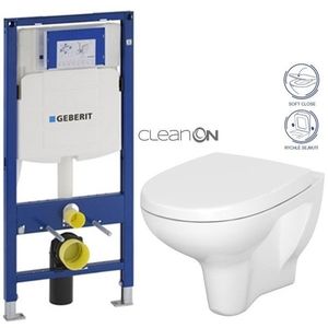 GEBERIT Duofix bez tlačítka + WC CERSANIT ARTECO CLEANON + SEDÁTKO 111.300.00.5 AT1 obraz