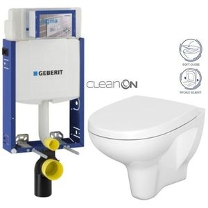 GEBERIT KOMBIFIX ECO, nádržka UP 320 bez tlačítka + WC CERSANIT ARTECO CLEANON + SEDÁTKO 110.302.00.5 AT1 obraz