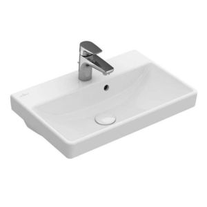 VILLEROY & BOCH Avento Umyvadlo 55x37 cm, s přepadem, otvor pro baterii, CeramicPlus, alpská bílá 4A0055R1 obraz