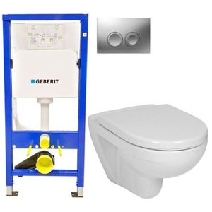 GEBERIT DuofixBasic s matným tlačítkem DELTA21 + WC JIKA LYRA PLUS + SEDÁTKO DURAPLAST 458.103.00.1 21MA LY6 obraz