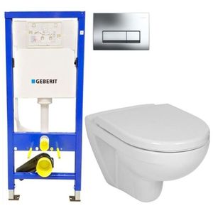 GEBERIT DuofixBasic s chromovým tlačítkem DELTA51 + WC JIKA LYRA PLUS + SEDÁTKO DURAPLAST 458.103.00.1 51CR LY6 obraz