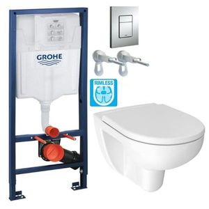 Rapid SL pro závěsné WC 38528SET s chromovou deskou + WC JIKA LYRA PLUS RIMLESS + SEDÁTKO DURAPLAST 38772001 LY1 obraz