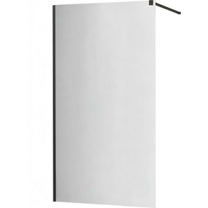 MEXEN/S KIOTO Sprchová zástěna WALK-IN 90x200 cm 8 mm, černá, zrcadlové sklo 800-090-101-70-50 obraz