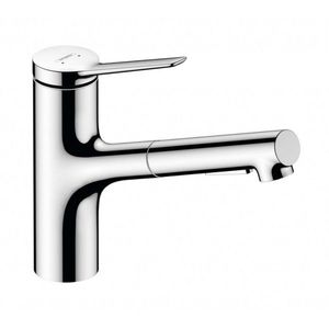 HANSGROHE Zesis M33 Dřezová baterie 150, s výsuvnou sprškou, chrom 74800000 obraz