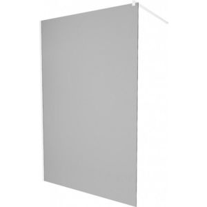 MEXEN/S KIOTO Sprchová zástěna WALK-IN 80 x 200, grafit 8 mm, bílá 800-080-101-20-40 obraz