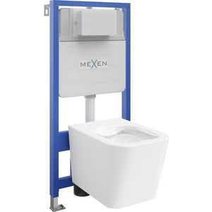 MEXEN/S WC předstěnová instalační sada Fenix Slim s mísou WC Teo, bílá 6103385XX00 obraz