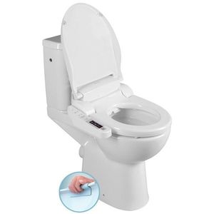 SAPHO HANDICAP WC kombi zvýšený sedák s elektronickým bidetem BLOOMING EKO PLUS, Rimless, zadní odpad, bílá NB-1160D-1 obraz