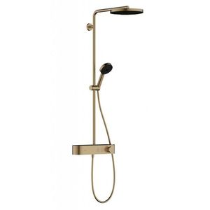 HANSGROHE Pulsify S Sprchový set s termostatem, průměr 26 cm, 3 proudy, kartáčovaný bronz 24220140 obraz