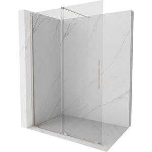 MEXEN/S Velar Sprchová zástěna posuvná Walk-in 160 x 200 cm, transparent 8 mm, nikl kartáčovaný 871-160-000-03-97 obraz