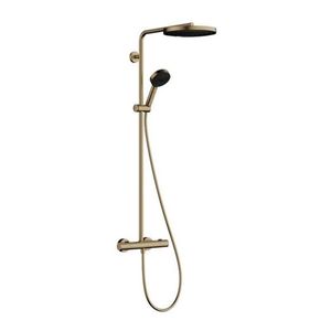 HANSGROHE Pulsify S Puro Sprchový set s termostatem, průměr 26 cm, 3 proudy, kartáčovaný bronz 24236140 obraz