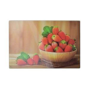 Mondex Skleněné krájecí prkénko Aria STRAWBERRIES 20x30 cm vícebarevné obraz