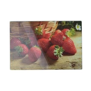 Mondex Skleněné krájecí prkénko Aria STRAWBERRIES II. 20x30 cm vícebarevné obraz