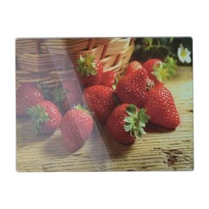 Mondex Skleněné krájecí prkénko Aria STRAWBERRIES II. 30x40 cm vícebarevné obraz