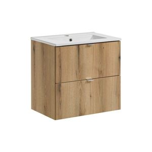 Comad Závěsná skříňka Nova Oak Dance I se zápustným umyvadlem 60 cm dub coast evoke obraz