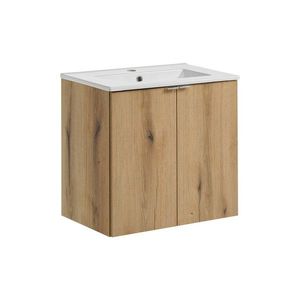 Comad Závěsná skříňka Nova Oak Dance II se zápustným umyvadlem 60 cm dub coast evoke obraz