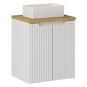 Comad Závěsná skříňka Nova White Gaja II s deskou 50 cm bílá/dub evoke obraz