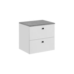 Comad Závěsná skříňka pod umyvadlo Concrete s deskou 60 cm bílá/světlý beton obraz