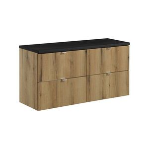 Comad Závěsná skříňka pod umyvadlo Nova Oak s deskou 120 cm dub evoke/černá obraz