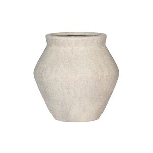 Květináč Fleuri, béžový travertin, více velkostí - Pottery Pots Velikost: S - ⌀ 46, v. 46 cm obraz