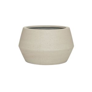 Květináč Harley Low, jemná béžová, více velkostí - Pottery Pots Velikost: S - ⌀ 36, v. 21, 5 cm obraz