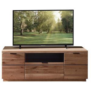 Linea Natura KOMODA POD TELEVIZI, divoký dub, černá, divoký dub, 166/60/50 cm obraz