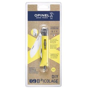 Opinel VR N°09 Inox DIY, kutilský nůž, žlutý, blistr 002138 obraz