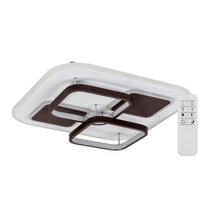 Rabalux Bílo-hnědé stropní LED svítidlo Delion čtvercové 470x470mm 50W CCT s DO 6250 obraz