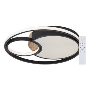 Rabalux Černé stropní LED svítidlo Leola kulaté 480mm 81W CCT s DO 71044 obraz