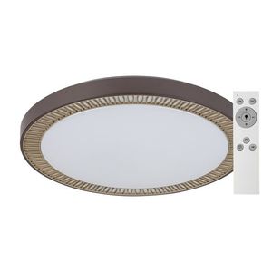 Rabalux Hnědé stropní LED svítidlo Matea kulaté 500mm 40W CCT s DO 3000 obraz