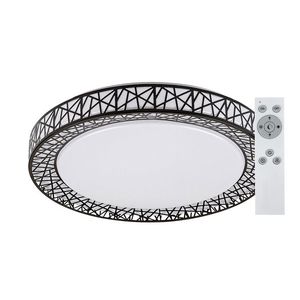 Rabalux Černé stropní LED svítidlo Nilin kulaté 490mm 48W CCT s DO 71140 obraz