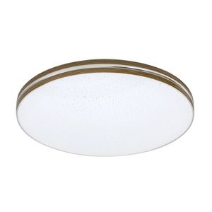 Rabalux Bílé stropní LED svítidlo Oscar2 Star s dekorem dřeva kulaté 340mm 18W 71177 obraz