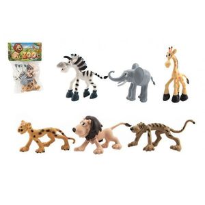 Teddies Zvířátka safari ZOO plast 9-10cm 6ks v sáčku obraz