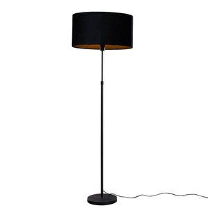 Stojací lampa černá s oválným sametovým stínítkem 50 cm - Parte obraz