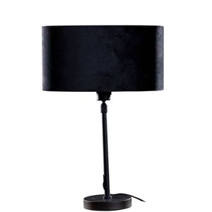 Stolní lampa černá s oválným sametovým stínítkem černým 35 cm - Parte obraz