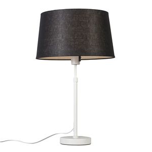 Stolní lampa bílá s černým odstínem 35 cm nastavitelná - Parte obraz