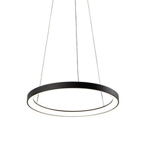 Designové závěsné svítidlo černé včetně stmívatelné LED Easylift - Hoop obraz