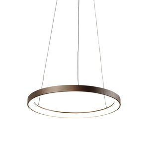 Designové závěsné svítidlo bronzové včetně stmívatelné LED Easylift - Hoop obraz