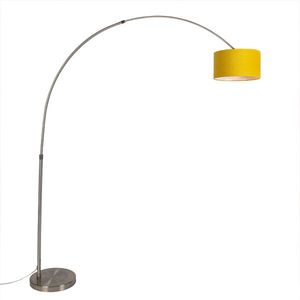 Oblouková lampa ocelová se žlutým stínítkem 35/35/20 - XL obraz