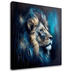 Dekorativní obraz na plátně - PREMIUM ART - Lví síla a půvab 60x60 cm obraz