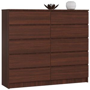 Ak furniture Komoda Kuba 140 cm 10 šuplíků wenge obraz