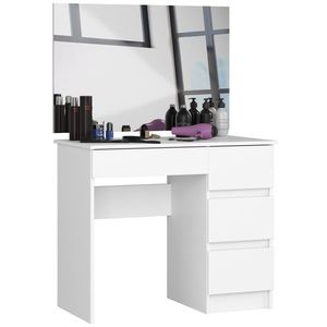 Ak furniture Kosmetický stolek se zrcadlem T-6 I 90x50 cm bílý pravý obraz