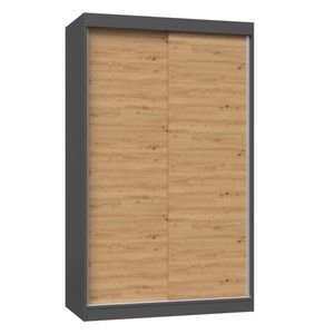 TP Living Šatní skříň IGA II 120 cm antracit/dub artisan obraz