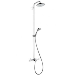 HANSGROHE Croma 220 Sprchový set Showerpipe s termostatem, 22 cm, 1 proud, chrom 27223000 obraz