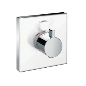 HANSGROHE Shower Select Glass Termostatická baterie HighFlow pod omítku, bílá/chrom 15734400 obraz